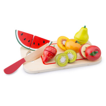 Плодове с дъска за рязане-аксесоар за детска дървена кухня-дървени играчки-bellamie