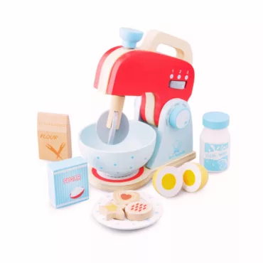 Дървен детски миксер с продукти за печене от New Classic Toys