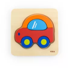 Детски дървен пъзел Кола от 5 части - Viga toys