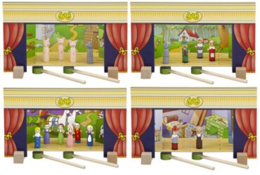 Дървен магнитен театър-образователни играчки-ролеви игри(4)-bellamie