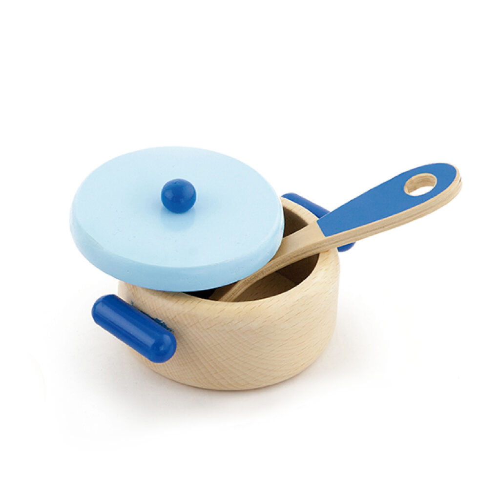 Дървен син комплект за готвене от Viga toys-bellamiestore