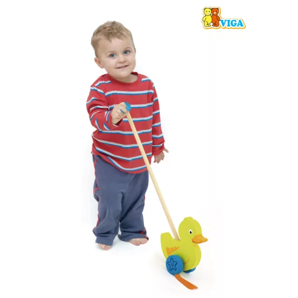 Дете бута дървена буталка пате от Viga Toys