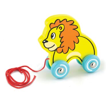 Детска дървена играчка за дърпане - лъвче от Viga Toys-Bellamie