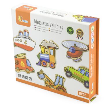 Дървени магнитни автомобила-образователни играчки за превозни средства от Viga toys(1)-bellamiestore