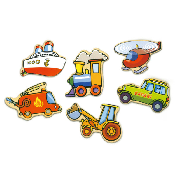 Дървени магнитни автомобила-образователни играчки за превозни средства от Viga toys(1)-bellamiestore