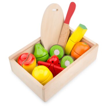 Плодове за рязане в кутия-аксесоари за детска дървена кухня-дървени играчки- bellamie