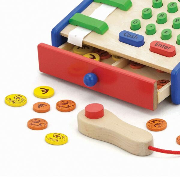 Детски дървен касов апарат от Viga Toys - детска играчка - Bellamie