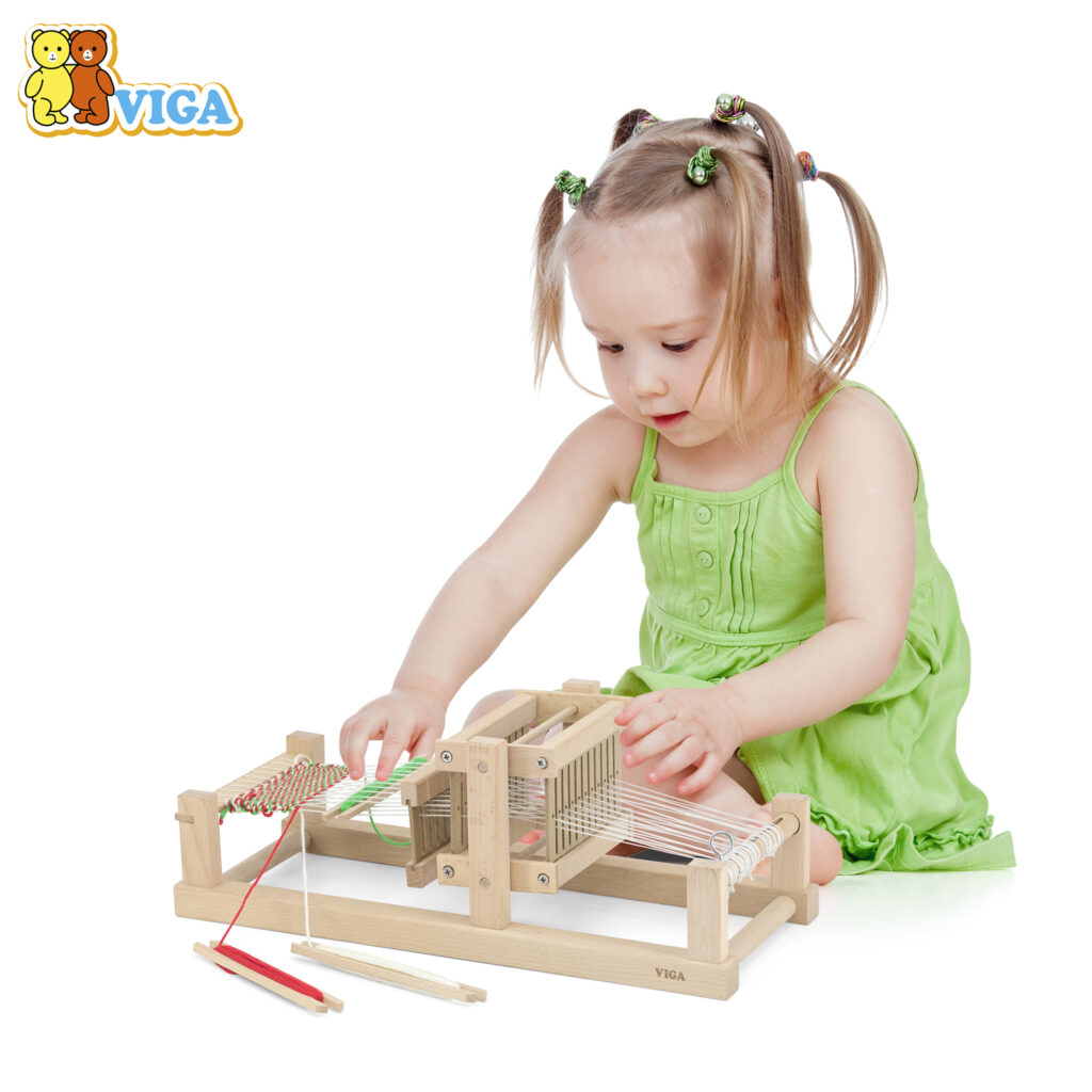Детски дървен голяма стан за тъкане - образователни играчки от Viga toys-bellamiestore