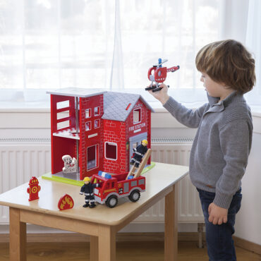 детски играчки за момчета-голяма дървена пожарна станция(2)-bellamie