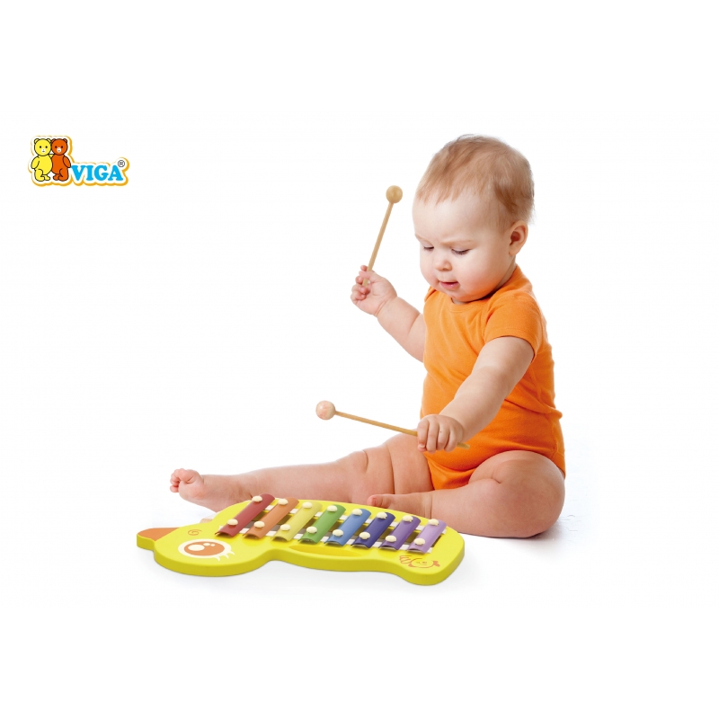 Детски ксилофон пате -детски музикални инструменти от viga toys-bellamiestore