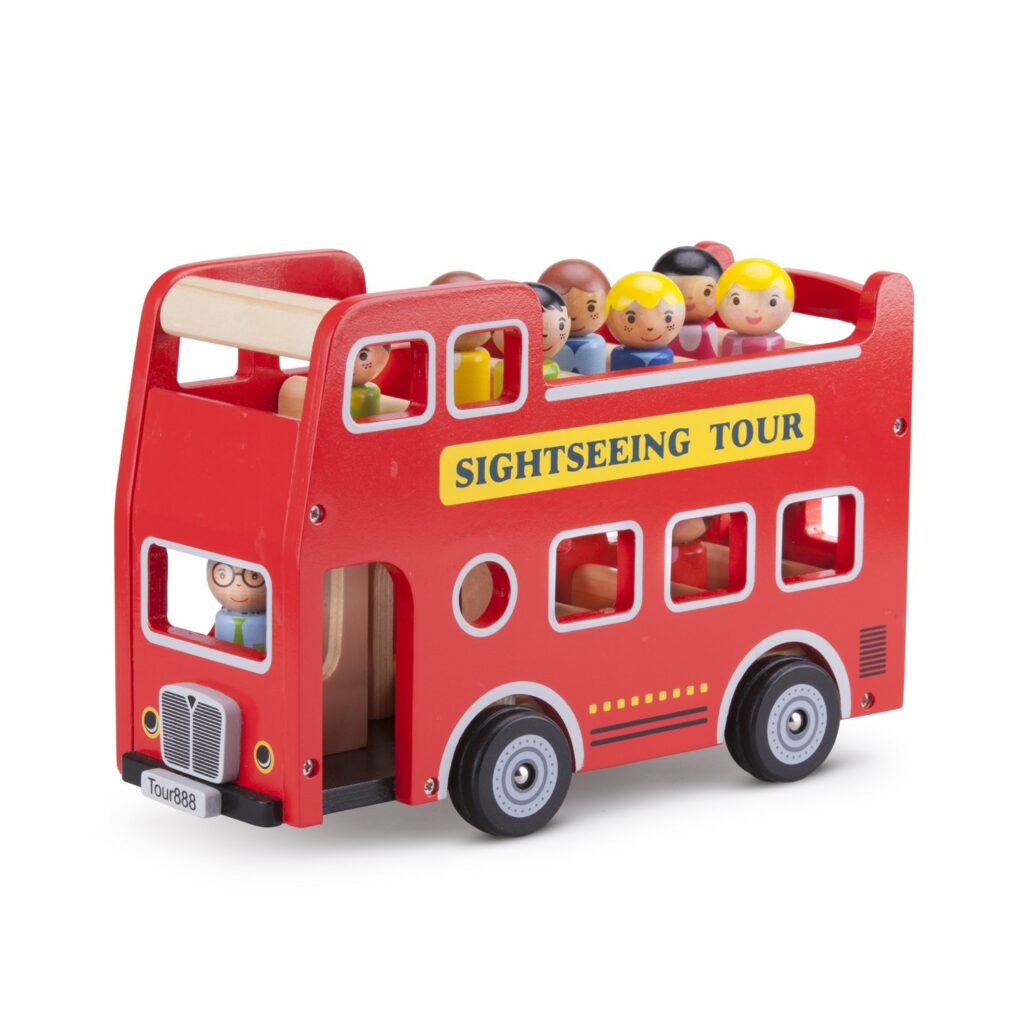 детски кубчета и сортери-дървен автобус за разходка-дървена играчка-bellamie