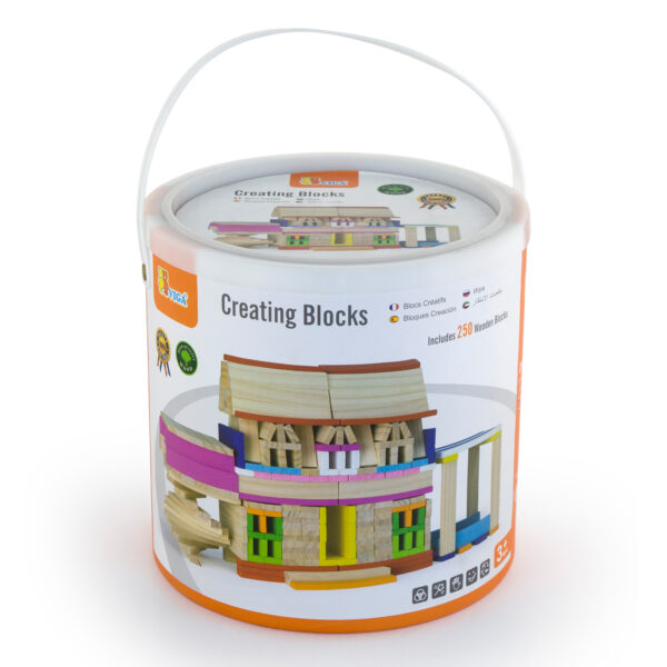 Дървен конструктор построй от 250 дървени блокчета от Vga toys-bellamie