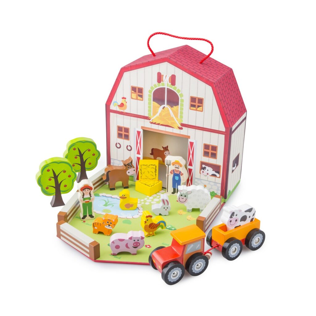 Дървена играчка фермата-детски играчки за момичета и момчета- bellamie