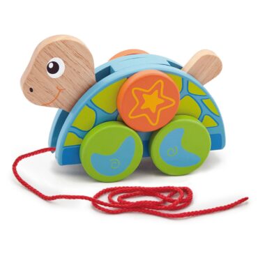 Детска дървена играчка за дърпане Костенурка от Viga toys- бебешки играчки-bellamiestore