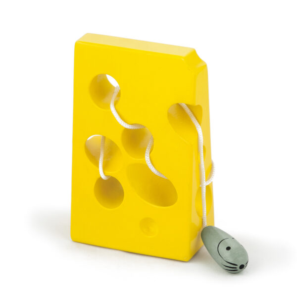 дървена играчка за нанизване - Сиренце- образователни играчки -bellamie