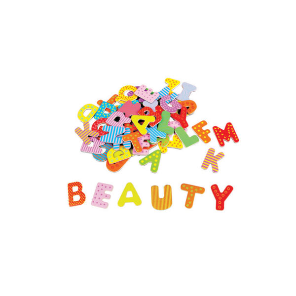 дървена магнитна азбука на английски език-образователни играчки(1)-bellamie