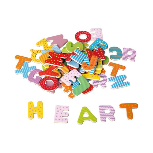 дървена магнитна азбука на английски език-образователни играчки(2)-bellamie