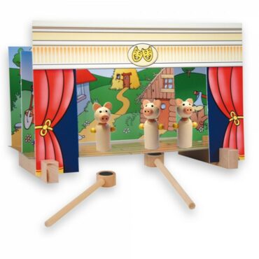 Дървен магнитен театър-образователни играчки-ролеви игри-bellamie