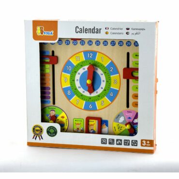мултифункционален календар и часовник-дървени образователни играчки(1)-bellamie
