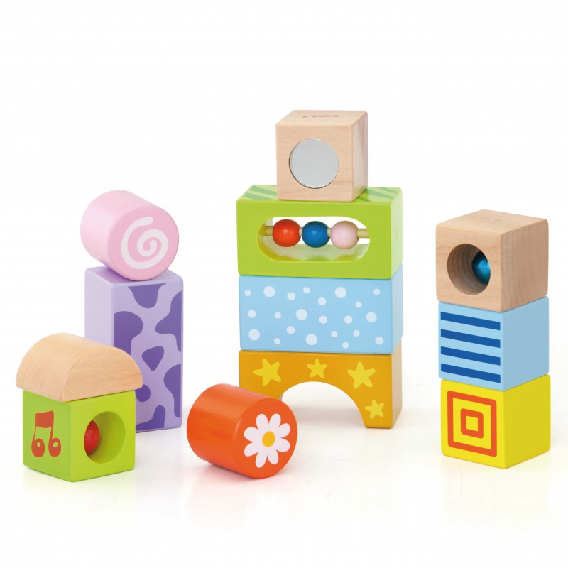Сензорни музикални блокчета и дървени кубчета от Viga toys-bellamiestore