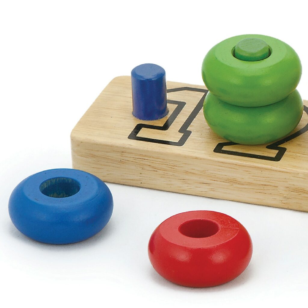 Цветни пръстени за броене - Дървени кубчета и сортери-bellamiestore