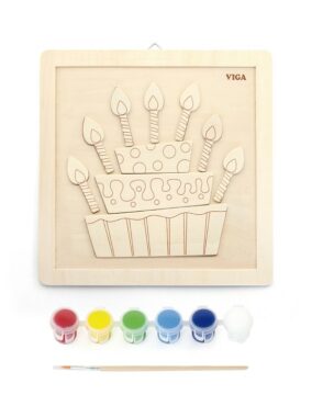 Творчески комплект за рисуване с бои Торта от Viga toys-Bellamiestore