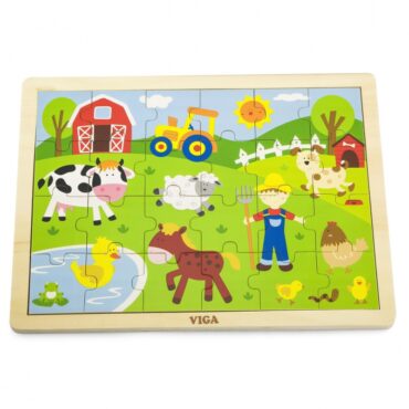 Viga toys детски пъзел - Живота във фермата от 24 части-bellamiestore