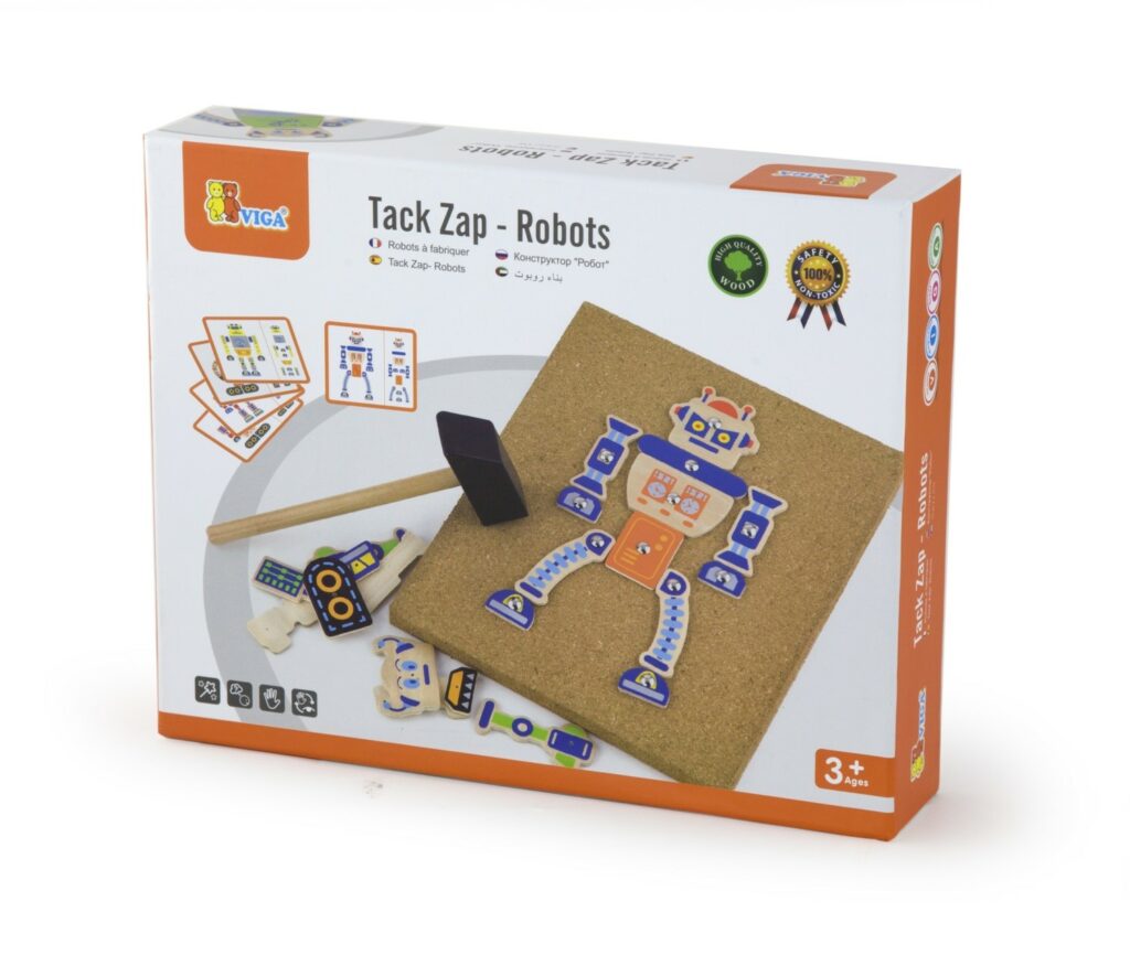 Дървена играчка - Направи си робот-детски играчки за момчета(1)-bellamiestore