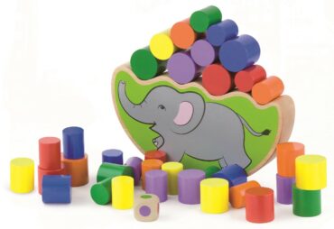 дървена играчка за баланс - слонче-образователни играчки-bellamiestore