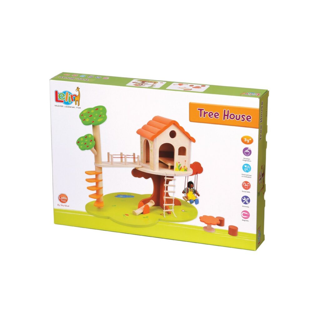 дървена къща за кукли на дърво-детски играчки за момичета(2)-bellamie