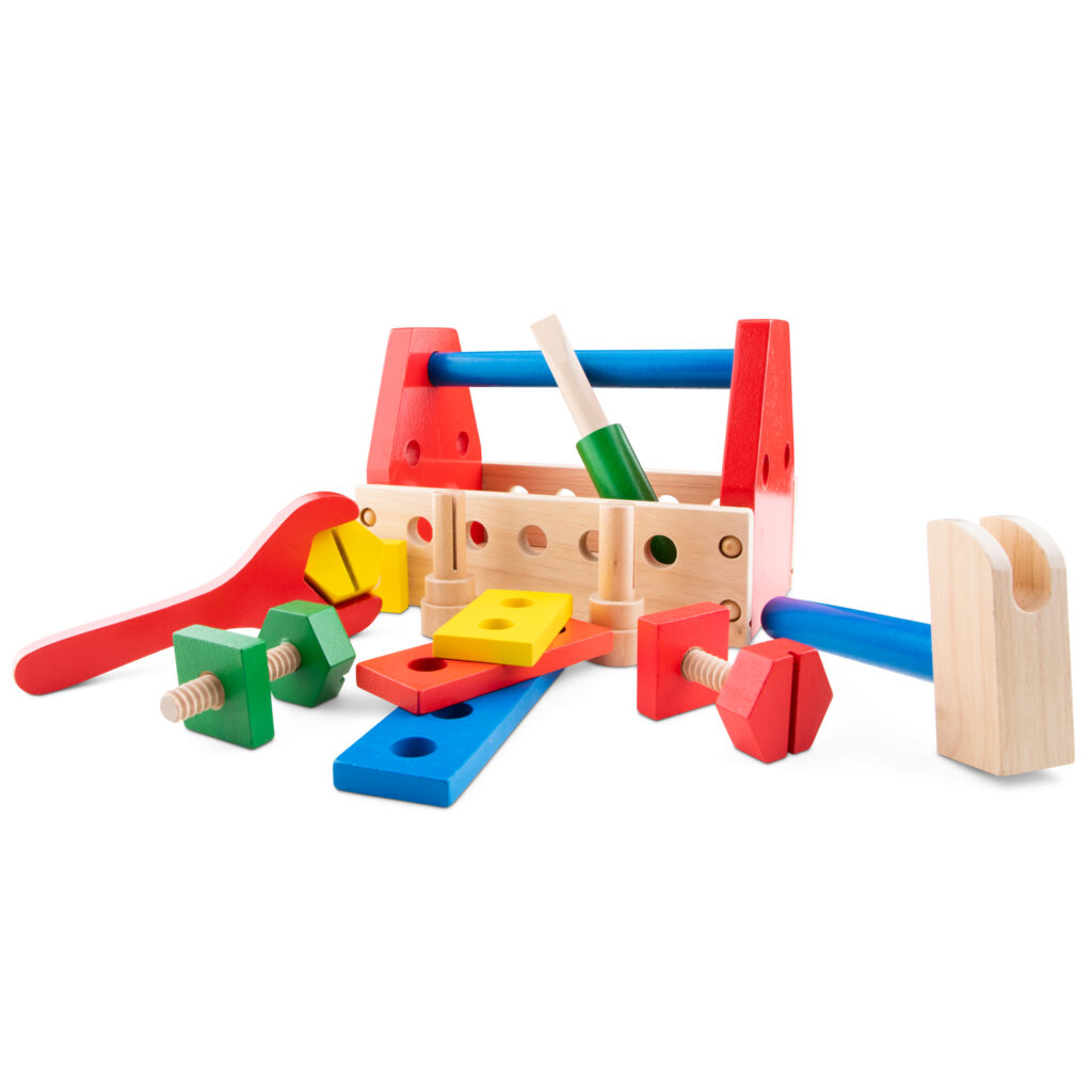 Комплект детски дървени инструменти-детски играчки за момчета-bellamiestore