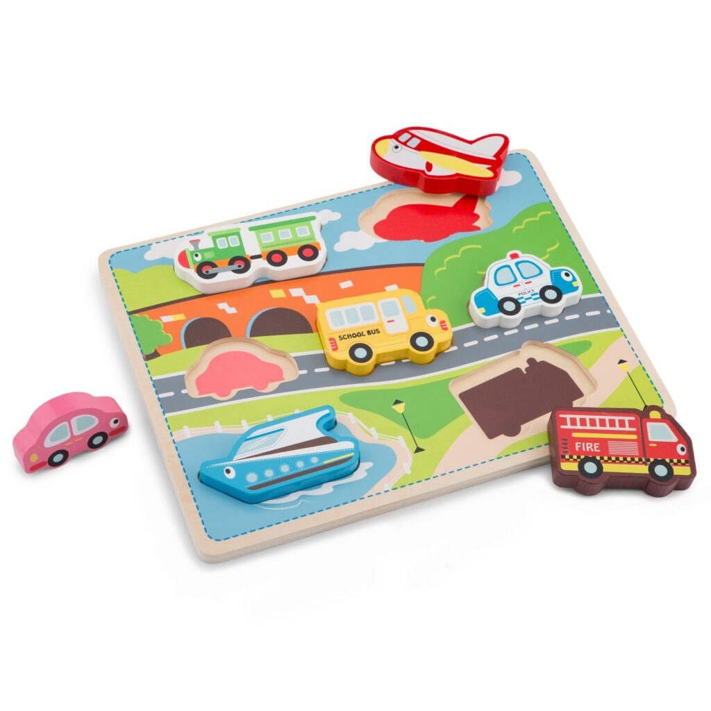 детски пъзел света на транспорта от New classic toys- дървени играчки-bellamie