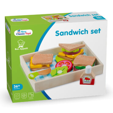 Детска дървена кухня и аксесоари -Кутия за сандвичи" с продукти за рязане-bellamie