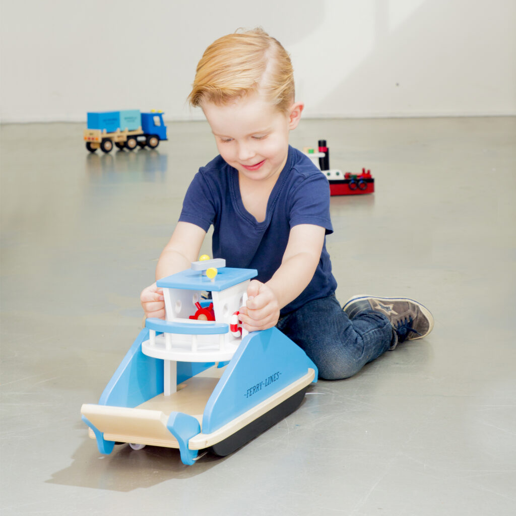Детски играчки за момчета- дървен ферибот(2)-bellamie