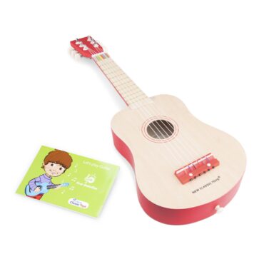 детска червена китара -Детски музикални инструменти-bellamiestore