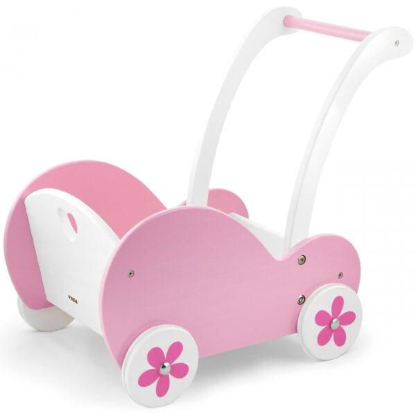 Дървена проходилка и количка за кукли Viga toys-bellamiestore