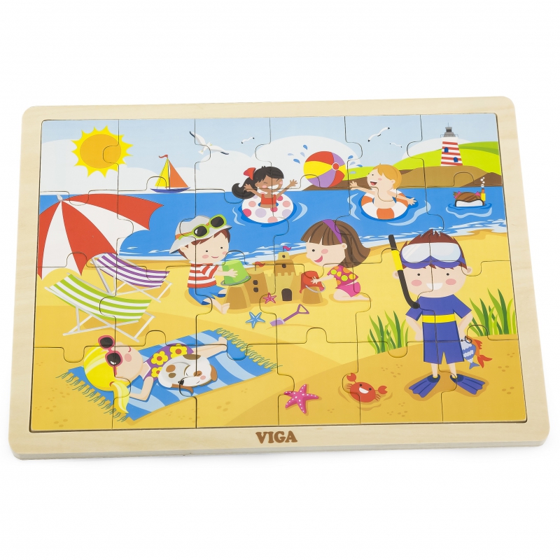 Детски дървен пъзел Лято - Viga toys-bellamiestore