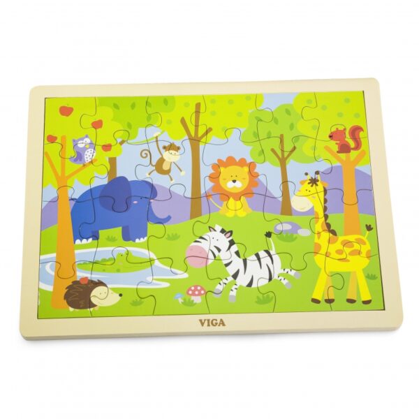 Детски дървен пъзел Сафари-Viga toys-bellamiestore