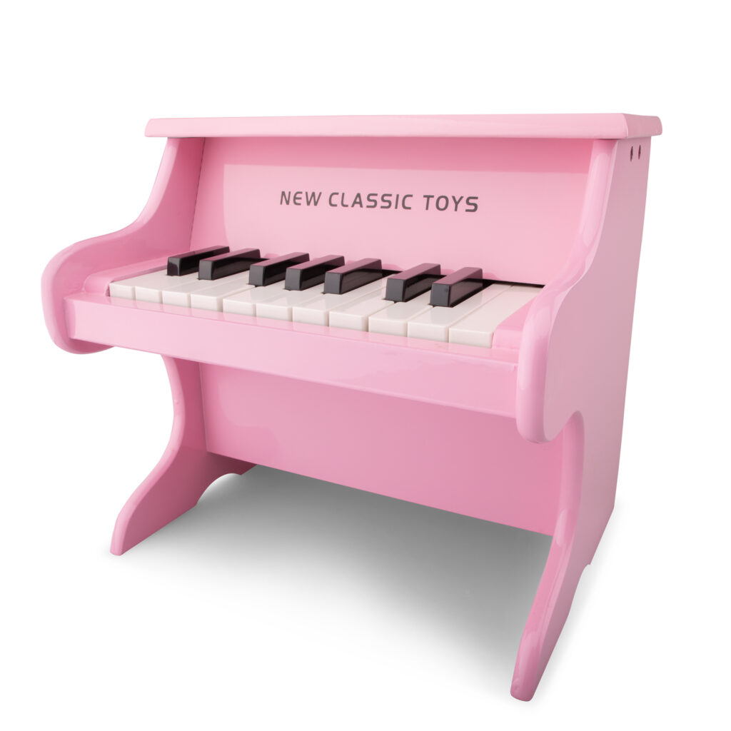 Детско дървено розово пиано - детски музикален инструмент-bellamiestore