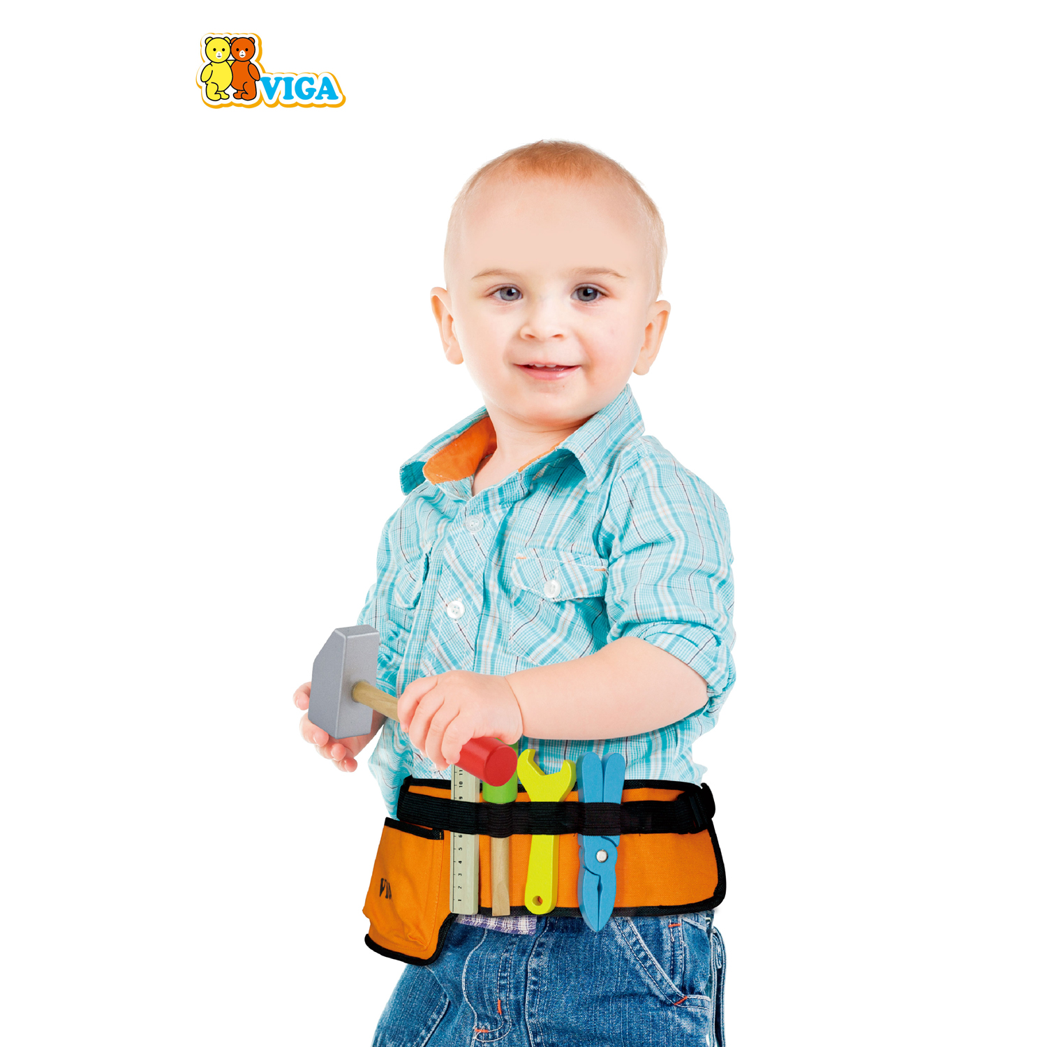Комплект колан с детски инструменти - 10 бр- Детски дървени играчки-bellamiestore