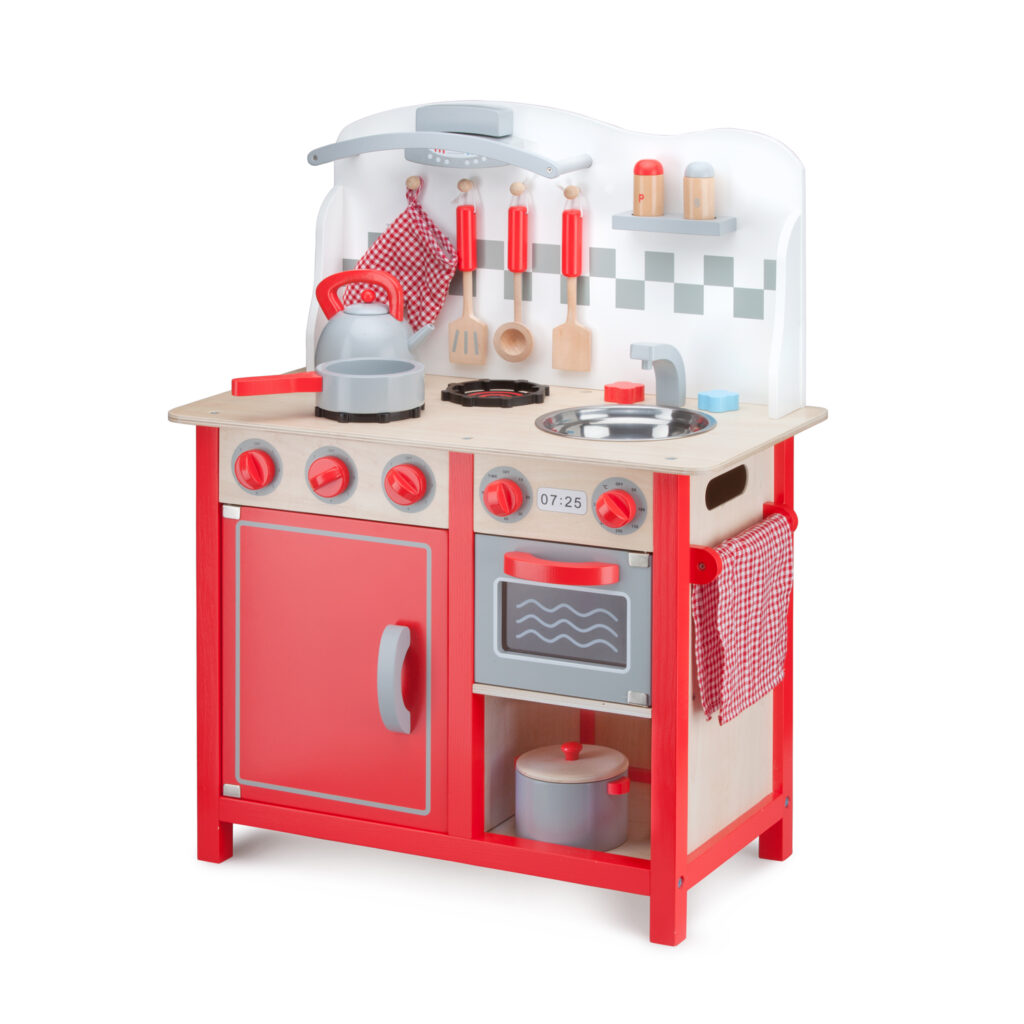 детска дървена кухня в червено-лукс-дървена играчка(1)-bellamie