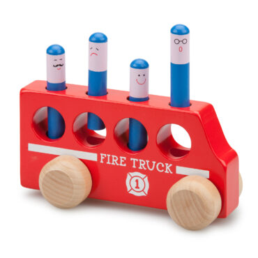 дървена играчка-подскачащите пожарникари-фината моторика-bellamie