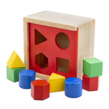 дървено кубче за сортиране на форми-дървени кубчета и сортери-bellamie