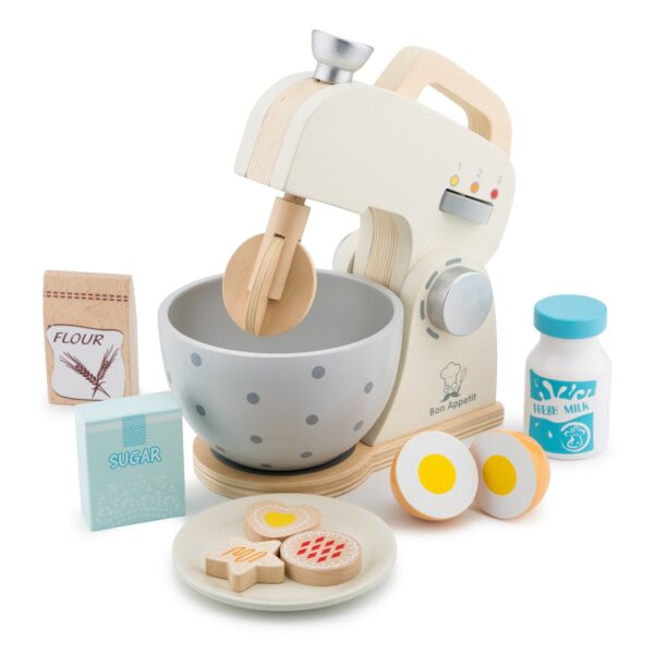 Дървен миксер в пастелни цветове от New Classic Toys - детска дървена играчка-bellamie