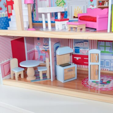 Детска дървена къща за кукли - Челси от Kidkraft(3)-bellamie