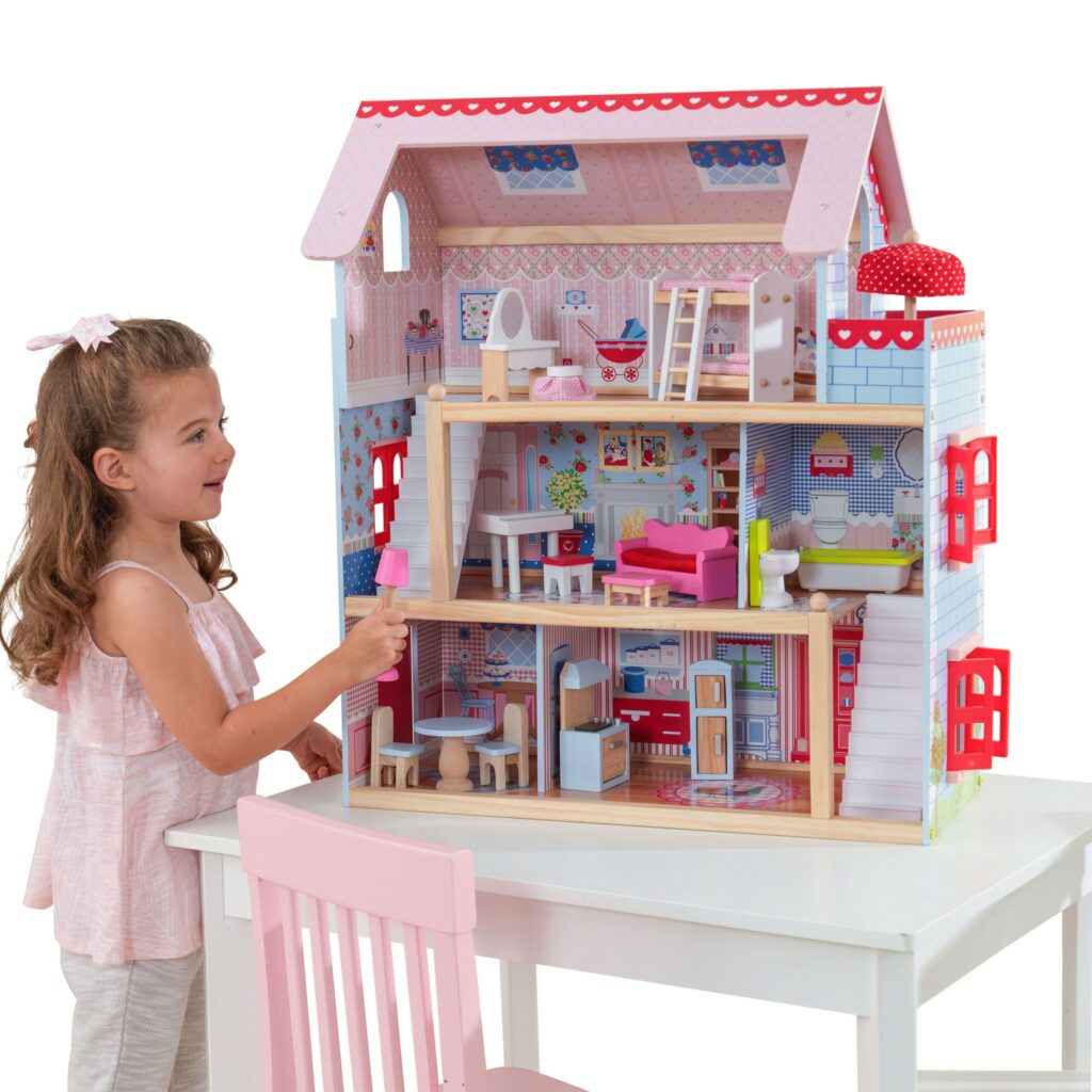 Детска дървена къща за кукли - Челси от Kidkraft(7)-bellamie