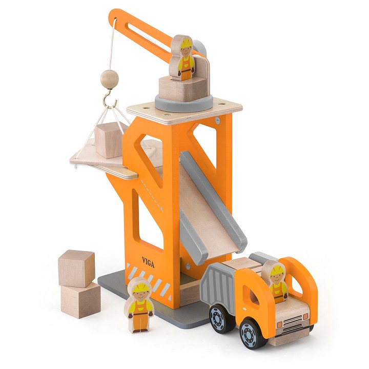 Детски кран с камион - детски играчки за момчета - Viga(2)-bellamiestore