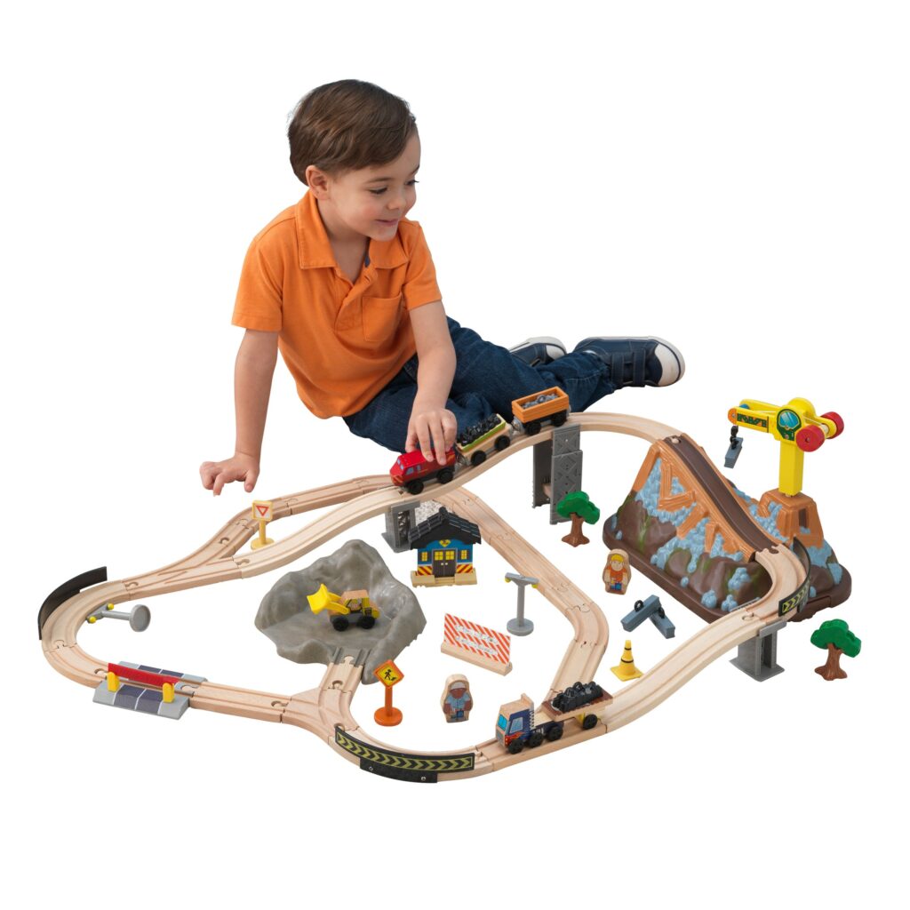 Детски дървен влак- Да копаем в мината от KidKraft-детски играчки за момчета(7)-bellamie