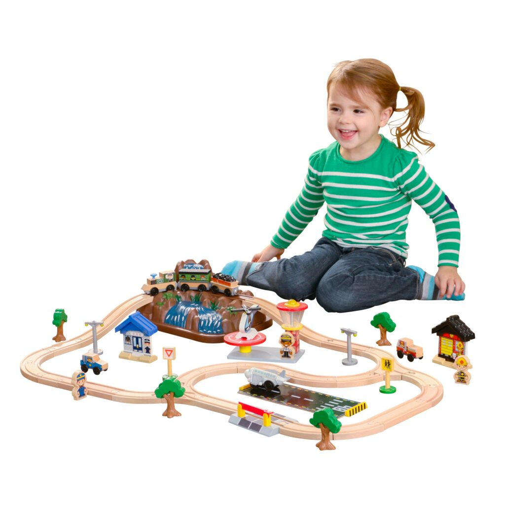 Детски дървен влак - На върха на планината от KidKraft-детски играчки за момчета и момичета-bellamie