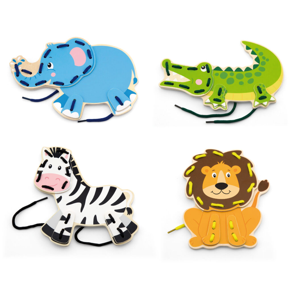 Комплект Дивите животни на връзки-образователни играчки-bellamie